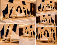 Décoration de scène de mariage indien parfaite avec cadre arrière Mehlab, cadres photo pour scène de Walima musulmane, toiles de fond pour événements au Royaume-Uni - En promotion