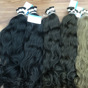 Proveedores de cabello humano crudo ondulado profundo camboyano largo Pedido a granel Paquete dibujado doble de extensiones de cabello Thanh An - Product Image 1