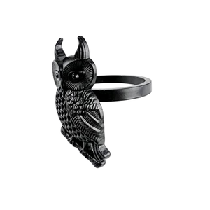 Porte-anneau de serviette hibou en laiton Antique Vintage boucle de serviette en métal Design Animal pour décor de Table à manger élégant et occasion spéciale - Product Image 3