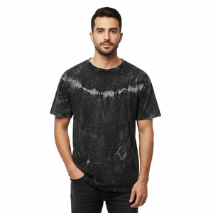 เสื้อยืดคอกลมแขนสั้นผ้าคอตตอนสำหรับผู้ใหญ่สีดำ100% ผ้าคอตตอนออกแบบโลโก้ได้ตามต้องการ - Product Image 1