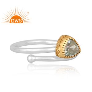 Anillo ajustable de piedras preciosas de amatista verde Natural de plata de ley fina más vendido, joyería personalizada para mujer, regalo para ella - Product Image 3