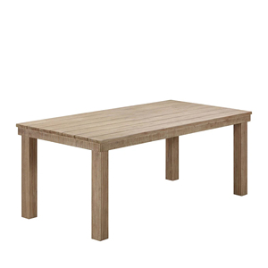 Meubles de salle à manger de jardin en plein air, nouvelle table à manger minimaliste en teck naturel - Saha - Product Image 6