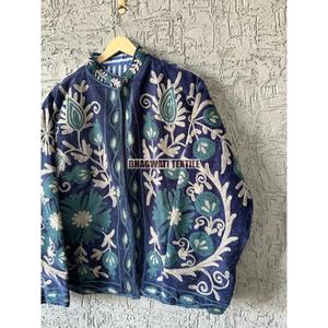 Most Trending Handmade Suzani Embroidery <b>Velvet</b> Winter Jacket Women Short Suzani Jacket Free Size Short <b>Quilted</b> Jacket - Product Image 6