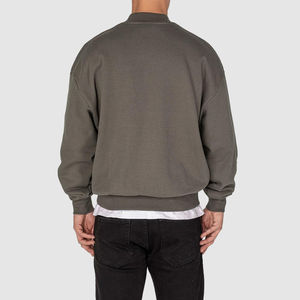 Suéter de invierno con cuello redondo y logotipo personalizado para hombre, hombros caídos, 100% de algodón, tejido de manga larga, ajuste holgado, estampado de diseñador, talla XS, ODM - Product Image 6