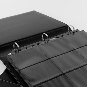 Đen cao cấp 3-Ring Binder với slipcase công suất lớn mở rộng thẻ Collector thư mục cho tiền xu, tem & thẻ - Product Image 5