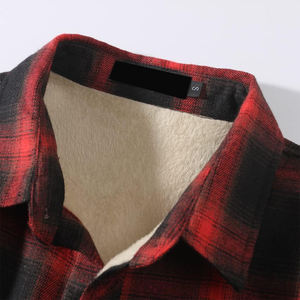 2026 WHOLESALE Autumn Winter <b>Men</b> Casual Flannel Plaid <b>Shirts</b> Vintage <b>Fleece</b> Fitted Plaid Plus Size Fashion Cotton Flannel <b>Shirt</b> - Product Image 3