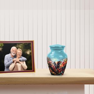 Éléphant coloré papillon urne pour cendres adulte mâle petites urnes pour cendres humaines souvenir femmes Mini urnes de crémation taille personnalisée - Product Image 3