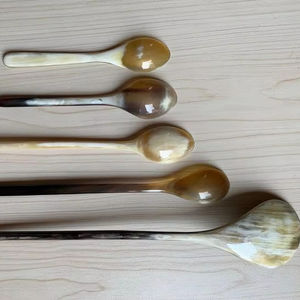 Couverts de Style Animal Unique SCULPTÉS Cuillère en Corne de Buffle Naturelle Polie au Design Unique pour Décoration de Table de Restaurant - Product Image 1