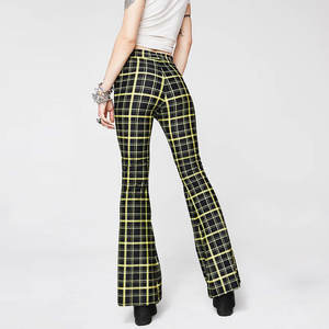 กางเกงขาบานของผู้หญิง100% พิมพ์ลายแบบกำหนดเองเอวยางยืดระบายอากาศการออกแบบด้านหน้าแบนราบสำหรับฤดูร้อนสไตล์ลำลอง - Product Image 2