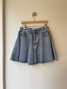 Women's Summer <b>High</b> <b>Waist</b> Skinny Fit Wide Leg Flare <b>Jeans</b> <b>Shorts</b> Casual England Style Breathable Stonewashed Hot <b>Shorts</b> - Product Image 4