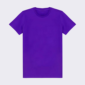 T-shirt 100% coton respirant en jersey ajusté à motifs avec design décontracté à col en O impression numérique motif solide vente en gros OEM - Product Image 2