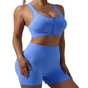 High Quality Stretch 2-Piece Women <b>Yoga</b> <b>Sets</b> Breathable Gym Bra Exercise <b>Yoga</b> Shorts Fitness Sportswear for Women OEM Services - Product Image 1