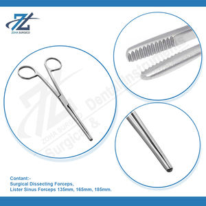 Fórceps de seno Lister de acero inoxidable de 185mm de alta calidad Instrumentos quirúrgicos de vendaje recto Operado a mano-Hecho en Pakistán - Product Image 4
