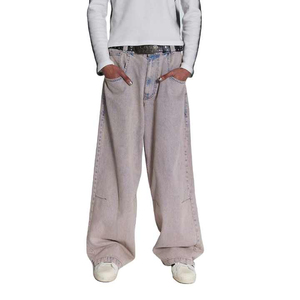 Pantalones Vaqueros Anchos de Estilo Urbano para Hombre, Estilo Casual Hip Hop Y2K, Lavado Monkey, Vintage, para Otoño, Servicio OEM - Product Image 5