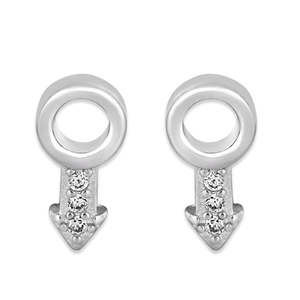 NOVAMART Fine Zarkan Fierce Femme Vintage Gold Plated <b>Earrings</b> Silver <b>Studs</b> with Diamond Pearl Trendy Ball Pattern for Wedding E - Product Image 3