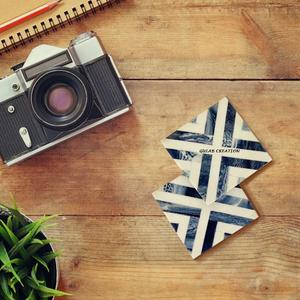 Ensemble de sous-verres en résine incrustée fabriqués à la main tapis de boisson décoratifs et durables pour table basse, salle à manger et décoration intérieure - Product Image 2