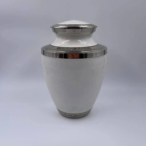 Brass Silver And <b>Cream</b> Tasty Brushstrokes Adult Ashes Cremation Urns Weighted Urn Funeral Memorial - Product Image 1