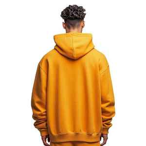 2026 Top Trending <b>Men's</b> Winter Hoodies lightweight anti-Bacterial Custom Logo printed Oversized <b>yellow</b> color <b>Men</b> Winter <b>Hoodie</b> - Product Image 2