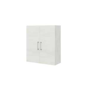 Mobile Bagno Sospeso Koricini Ravenna 63cm 2 Ante Rovere Bianco con Maniglie Cromate - Product Image 2