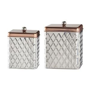 Ensemble de bidons de cuisine en métal étanches à l'air et durables en acier inoxydable avec couvercles transparents pour le café du garde-manger à sucre - Product Image 2