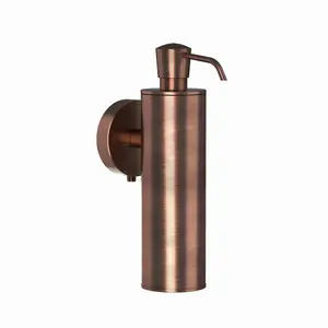 Copper Plated Metal Soap Dispenser Holder Wallm Mounted High Quality Liquid Soap Dispenser Elegant For Bathroom Washroom Use