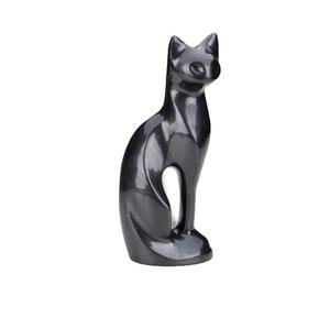 Brass <b>Cat</b> Shape <b>Urn</b> With Black Meena Work 16.5 Cubic Inches for Pet Ashes Keepsake Cremation <b>Urn</b> for Sale - Product Image 1