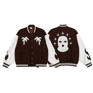 Veste bomber personnalisée OEM, streetwear d'hiver, grande taille, avec patchs, pour hommes et femmes, avec boutons, coupe-vent, vestes pour hommes - Product Image 3