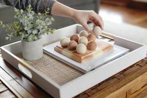 Jeu de Tic Tac Toe en marbre et bois de qualité supérieure, artisanal, élégant, pour le divertissement familial interactif et les compétences - Product Image 2