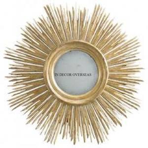 Miroir de forme ronde de qualité supérieure le plus vendu avec cadre de designer antique en métal robuste plaqué or au prix le plus bas - Product Image 5