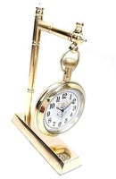 Reloj de Escritorio/Estante Digital de Latón de Diseño Moderno, con Función de Cronómetro y Temporizador, Juego de Varias Piezas para Sala de Estar y Comedor