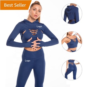 Meilleure vente en gros ensemble de yoga pour femmes à séchage rapide pour adultes ensemble de yoga personnalisé pour femmes en matériau respirant - Product Image 4