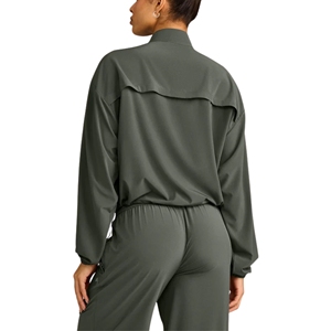 Chaqueta Cortavientos de Nailon para Mujer, con Cierre Completo, Cuello Alto, Transpirable, Resistente al Agua y al Viento, Ligera, Ideal para Yoga y Running - Product Image 2
