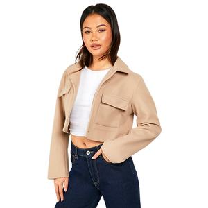 Chaquetas de Invierno para Mujer, 100% Algodón, Corte Regular, Alta Calidad, Múltiples Bolsillos, Diseño con Cuello, Corte Ajustado, Cálidas, Personalizadas - Product Image 1