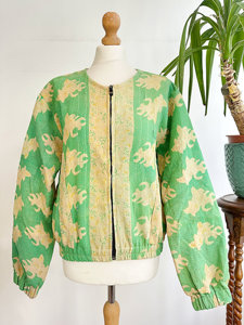 Vente chaude Vintage toutes saisons portant des robes Kantha Kimonos dans des robes de veste ouverte Style unisexe dans l'impression florale traditionnelle - Product Image 4