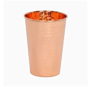 Gobelet en verre à vin vintage 500ml en métal inoxydable plaqué cuivre taille personnalisée écologique conception sans pied 200ml tasse à boire - Product Image 2