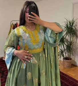 Afghani เดรสสำหรับผู้หญิง, เดรสสำหรับงานแต่งงานและบารัทวาลิมาขนาดพิเศษดูฮันสำหรับอิสลามเสื้อผ้าเด็กผู้หญิง - Product Image 3