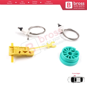 Juego de reparación de regulador de ventana Manual BWR5567 puerta delantera derecha para Ducato MK2 230 244 Boxer Jumper Relay 1994-2006 Bross Auto Parts - Product Image 3