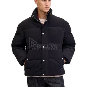 Blouson matelassé tendance pour homme, personnalisé, à capuche, imperméable, coupe-vent, pour le printemps, style universitaire, streetwear, en duvet de canard, pour moto - Product Image 1