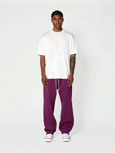Custom Baggy Blank Plus Size Cotton <b>Jogger</b> Sweatpants <b>Stacked</b> Sweat Loose Sweatpants Men Straight Leg Sweatpants - Product Image 3