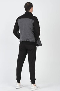 Costume de jogging pour hommes sur mesure fabriqué en usine sans logo survêtement rouge à fermeture éclair survêtement homme personnalisé/survêtement à doublure polaire pour hommes - Product Image 4