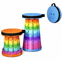 Tabouret pliable en plastique robuste, chaise portable pour la pêche en plein air et le jardin, avec étui de transport