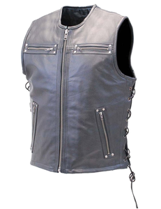 Nouveauté Gilet de moto en cuir sans manches pour homme Haute qualité Respirant Personnalisable Toutes saisons Dernier design OEM Vente en gros - Product Image 2