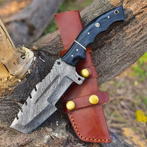 Couteau de survie en acier Damas personnalisé, lame soudée de haute qualité, lame pleine, couteau de bushcraft - Product Image 4
