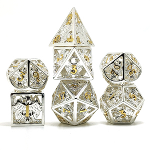 <span class=keywords><strong>Jeu</strong></span> <span class=keywords><strong>de</strong></span> dés en métal polyédrique du donjon du dragon D & D <span class=keywords><strong>de</strong></span> 14mm en acier inoxydable personnalisé Style punk RPG creux DND pour <span class=keywords><strong>jeu</strong></span> <span class=keywords><strong>de</strong></span> rôle - Product Image 2