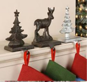 Support de bas de renne d'or, crochet élégant de cheminée de Noël, décor de vacances de cerf. Disponible aux prix de gros. - Product Image 4