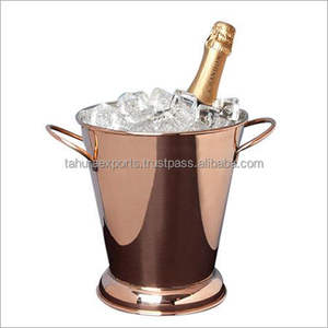 Exporter of Galvanized Metal Wine Beverages Chiller <b>Bucket</b> for <b>Beer</b> With and Without Handle Customized Finishes for Restaurant - Product Image 2