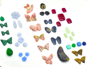 Pares de piedras preciosas sueltas de cristal de zafiro azul Natural hechas a mano, forma elegante para pendientes, fabricación de joyas - Product Image 6