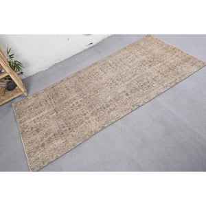 Alfombra Vintage de Lana Marrón y Beige, Alfombra de Felpa con Patrón de Retales de 3,2X6,9 Pies para Pasillo Rectángulo de 10mm de Espesor, Nuevo Modelo de Látex - Product Image 2