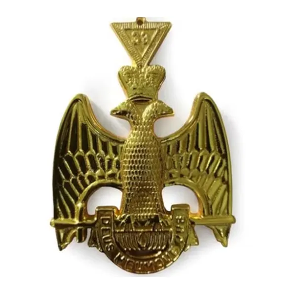 Scottish Rite 33rd Degree Masonic Jewel Wings Dow Highest Quality DEGREE SCOTTISH RITE COLLAR JEWEL WINGS UP GOLD PLATED