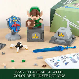For Lego Moc Link for Zelda BOTW <b>Building</b> <b>Blocks</b> Sets Educational Construction Toy Featuring ABS Plastic Bouclier Epee for - Product Image 3